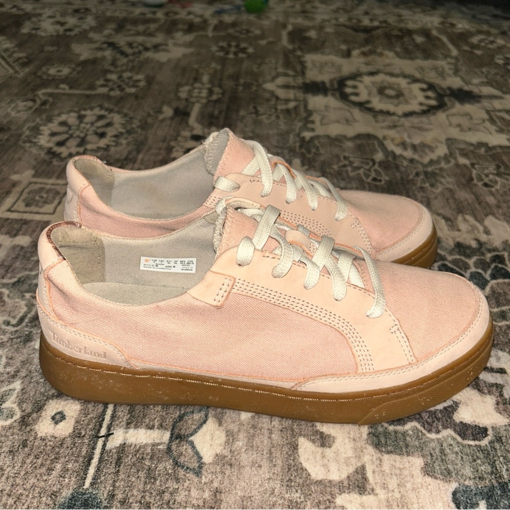Timberland Women's Light Pink Canvas Sneakers